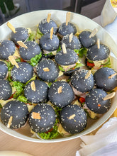 Load image into Gallery viewer, Mini Charcoal Bun Chicken Sliders
